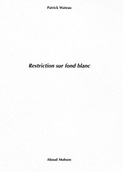 Restriction sur fond blanc
